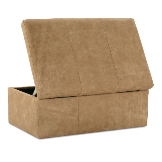 Picture of Remy 45" x 28" Rectangle Leather Storage Ottoman